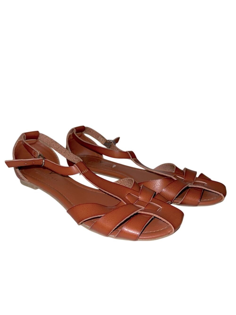 AMERICAN EAGLE  Tan Strappy Leather gladiator Sandals 7.5